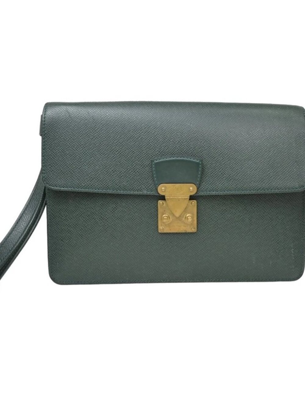 Louis Vuitton Taiga Pochette Kourad Epicea Clutch Bag